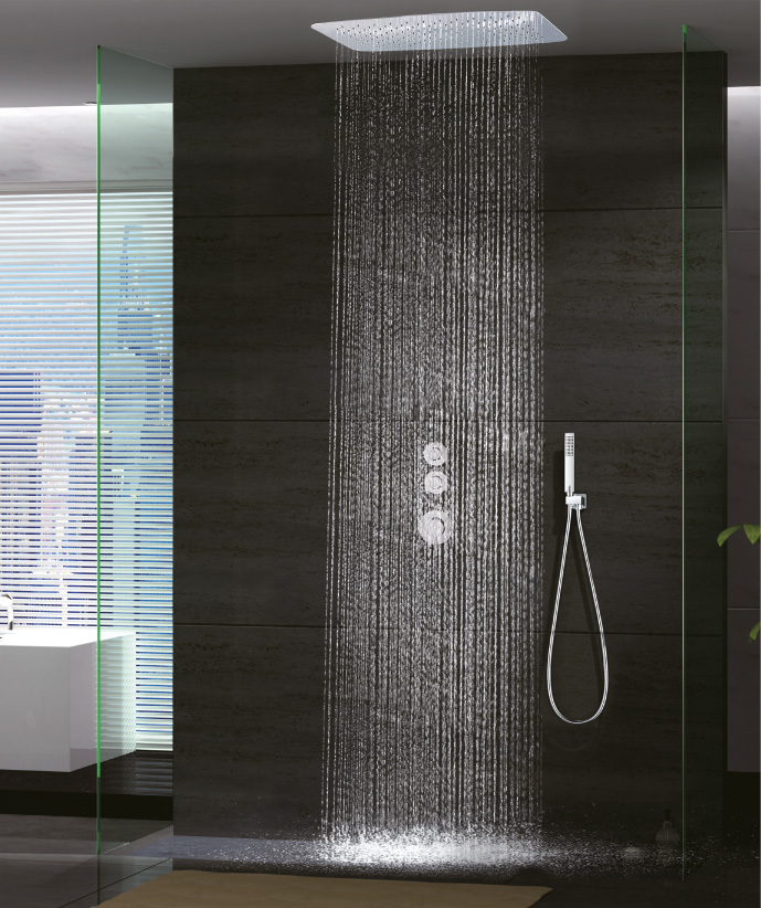 ראש מקלחת תקרתי שקוע MOJO PLATA מלבני - די-אור,אפליקציית מכירות .