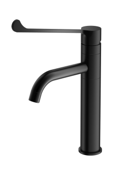 ברז פרח בינוני מונגש "יהלום" שחור מט