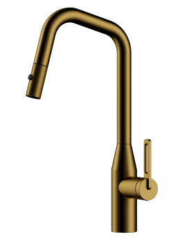 ברז מטבח נשלף "איירון פרו" גולד מט