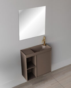 טוליפ 60 ארון אמבטיה תלויה קומפלט - קפה מט