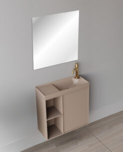 טוליפ 60 ארון אמבטיה תלויה קומפלט - מוקה מט