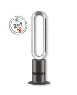 הוטקור HOTCOR מאוורר דיגיטל ללא להבים חום / קור - בלאק מטאל